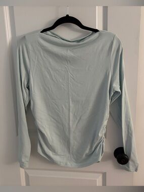 Old Navy Light Blue Long Sleeve Tee with Roughed Side